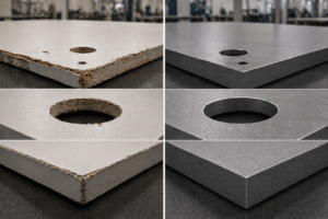 La foratura pannelli su linea CNC