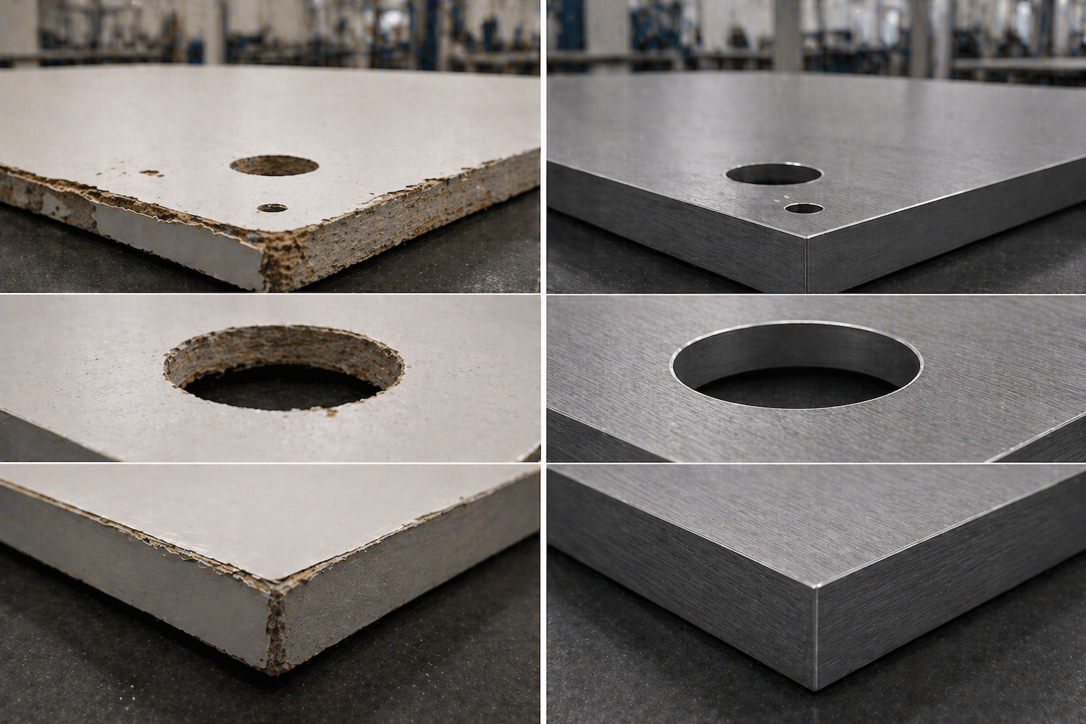 La foratura pannelli su linea CNC